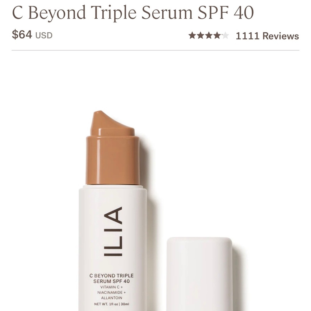 NWT SPF ILIA C BEYIND SERUM